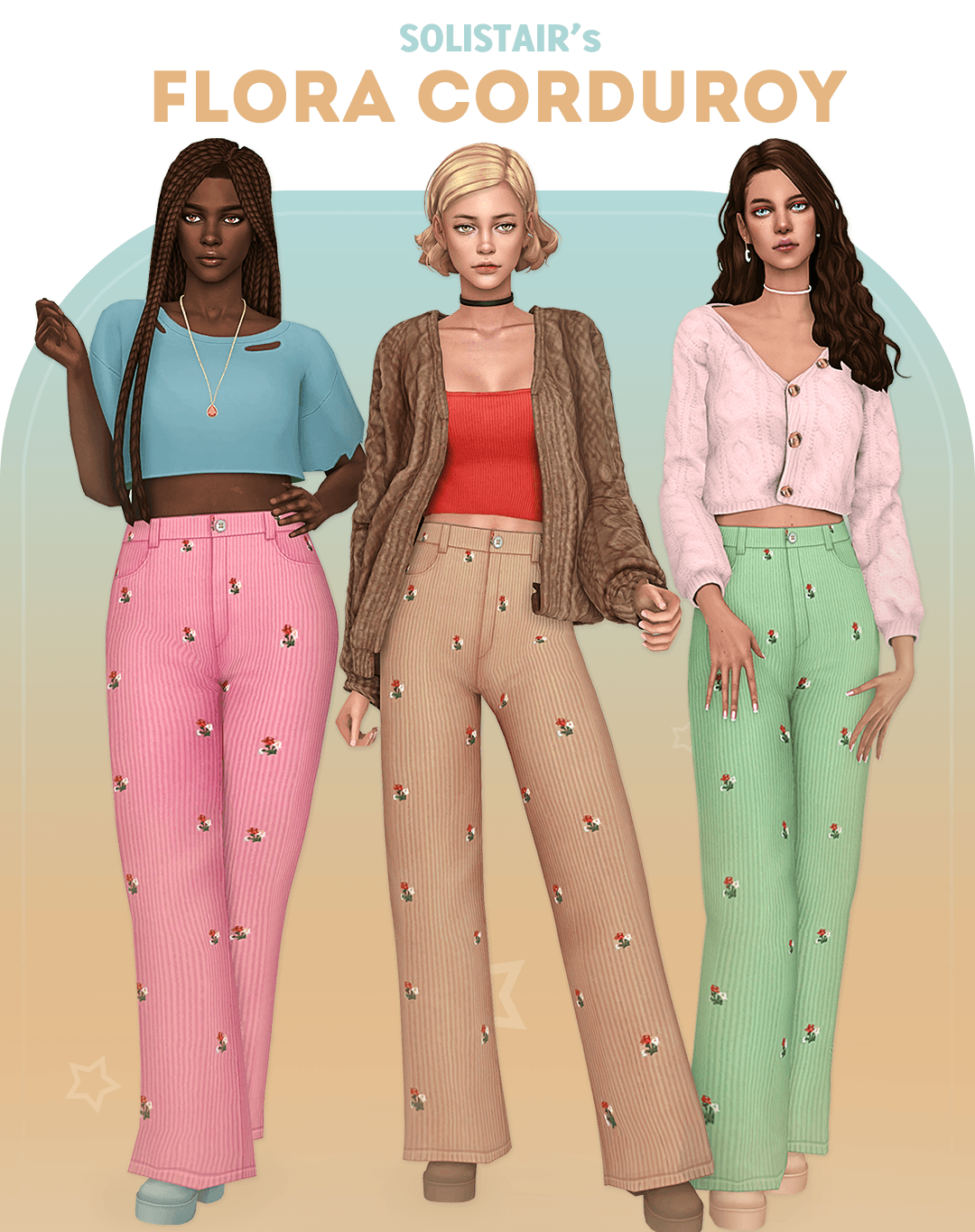 Вельветовые штаны Flora Corduroy Pants